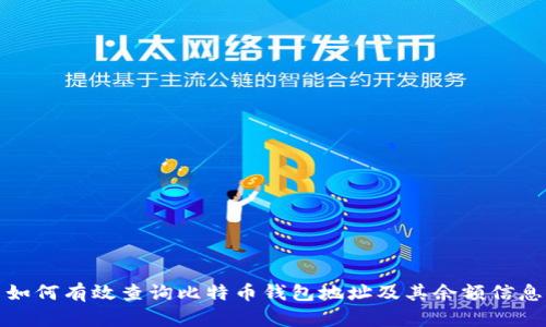 如何有效查询比特币钱包地址及其余额信息